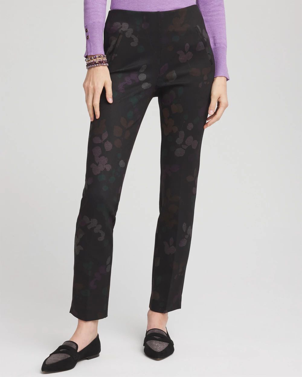 Chie Velvet Punto Pants, Roses